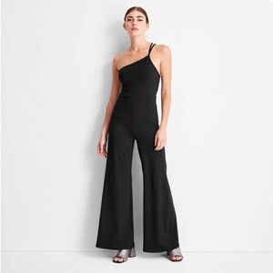 Women's Black Strappy Jumpsuit